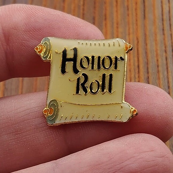 The Unbranded Brand Jewelry - Vintage Honor Roll Scroll Lapel Pin